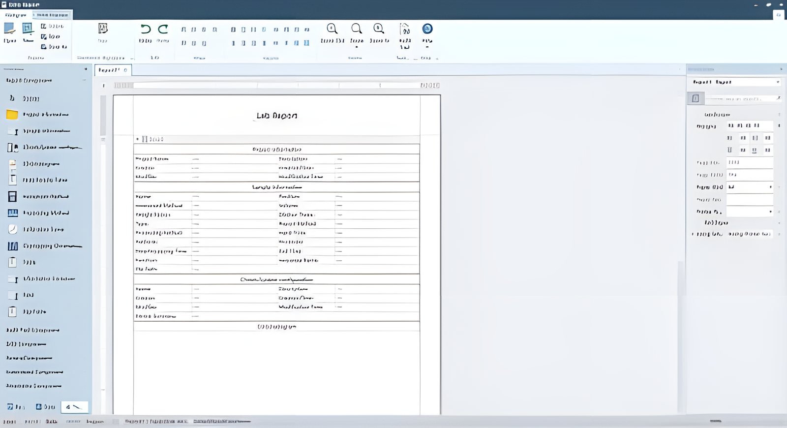 Flexible report templates